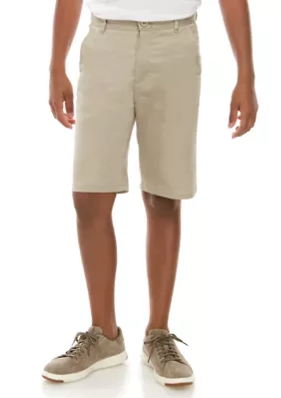 Boys 8-20 Flat Front Twill Short