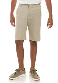 Boys 8-20 Flat Front Twill Short