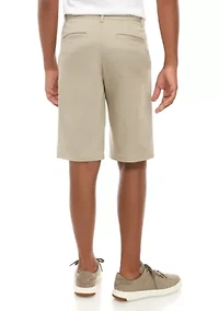 Boys 8-20 Flat Front Twill Short