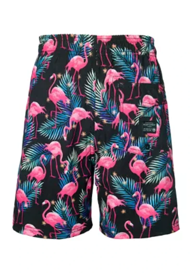 Boys 8-20 Flamingo Swim Trunks