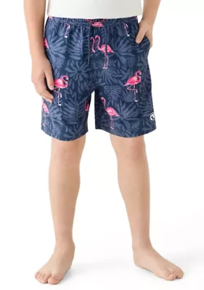 Boys 8-20 Flamingo Volley Swim Trunks