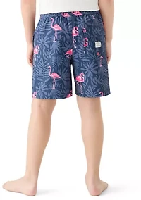 Boys 8-20 Flamingo Volley Swim Trunks