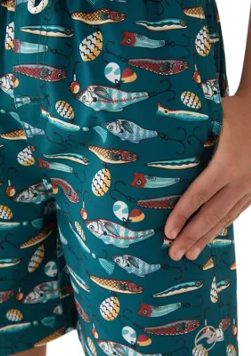 Boys 8-20 Lure Stretch Volley Swim Trunks