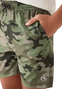Boys 8-20 Camo Stretch Volley Swim Shorts