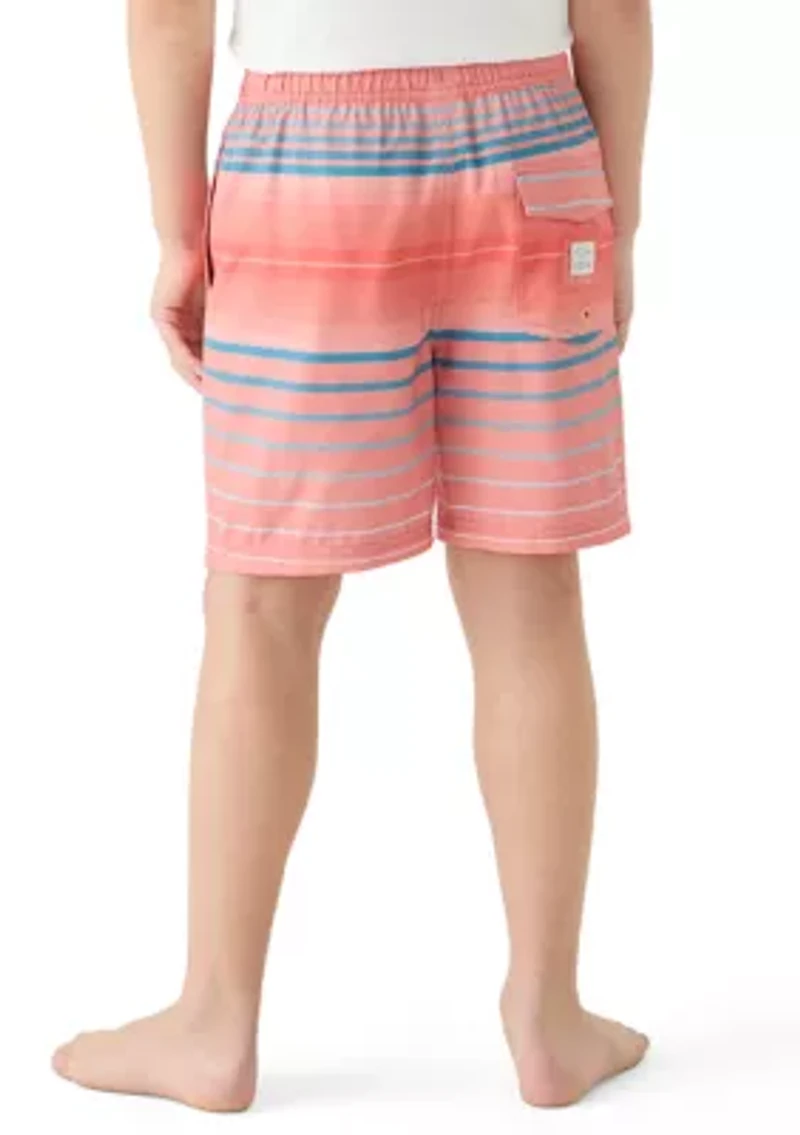 Boys 8-20 Stripe Volley Swim Trunk