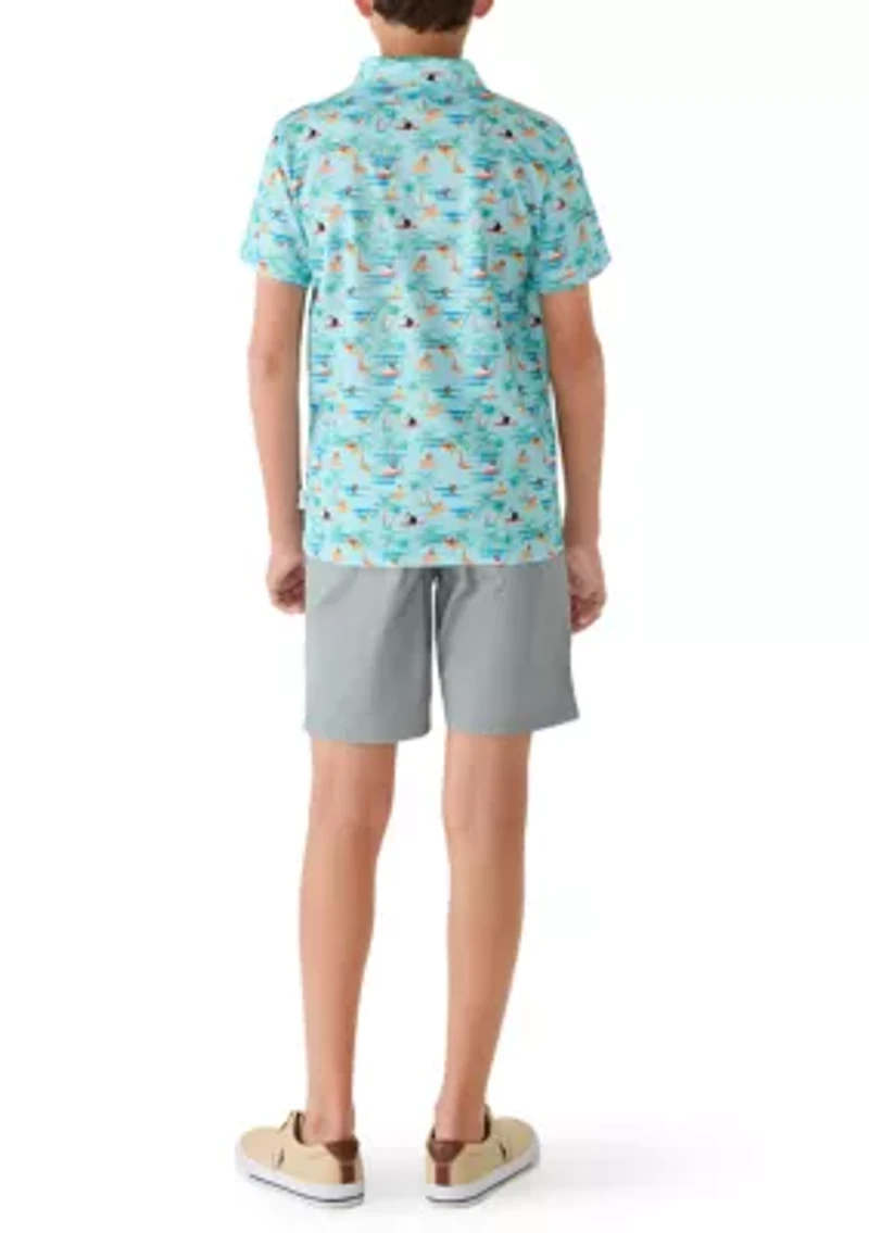 Boys 8-20 Dog Polo and Shorts Set