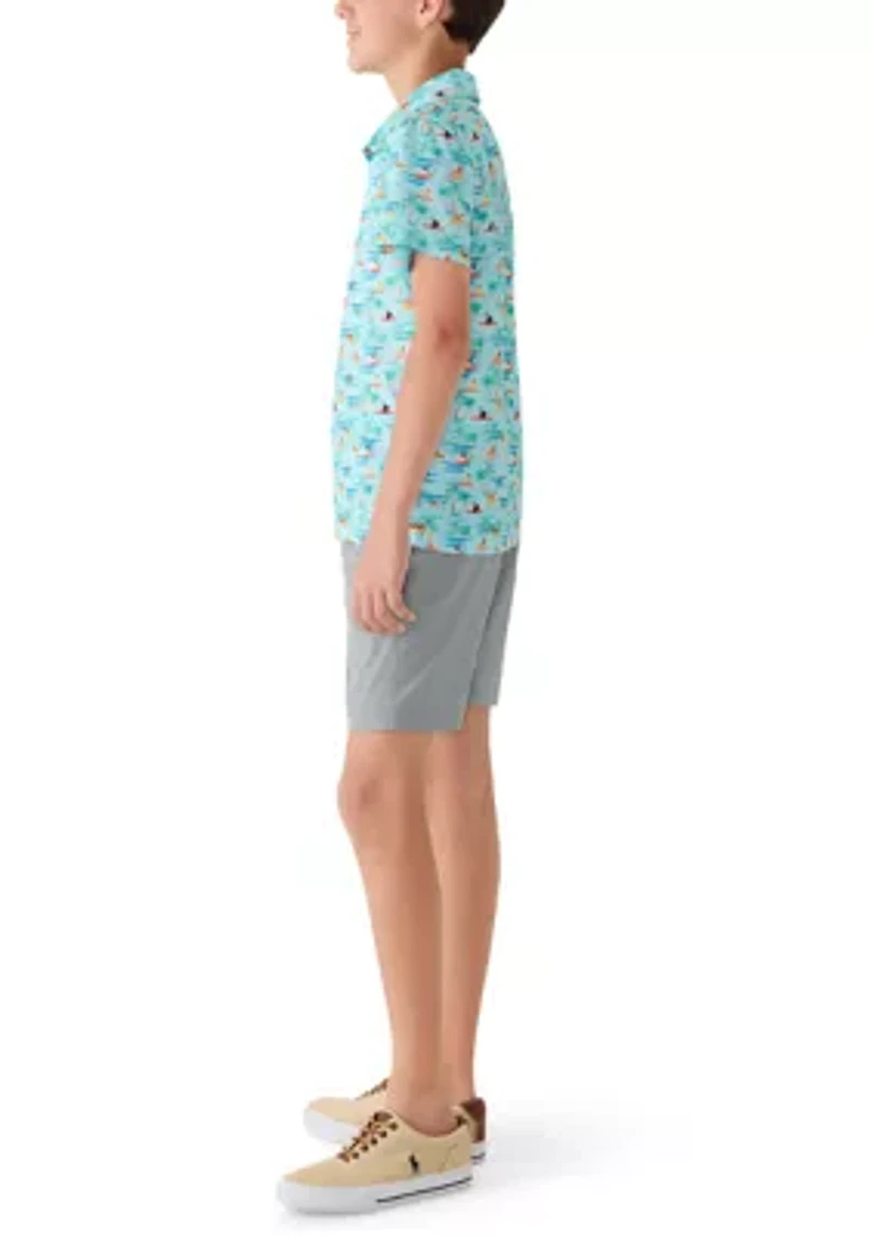 Boys 8-20 Dog Polo and Shorts Set