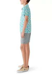 Boys 8-20 Dog Polo and Shorts Set
