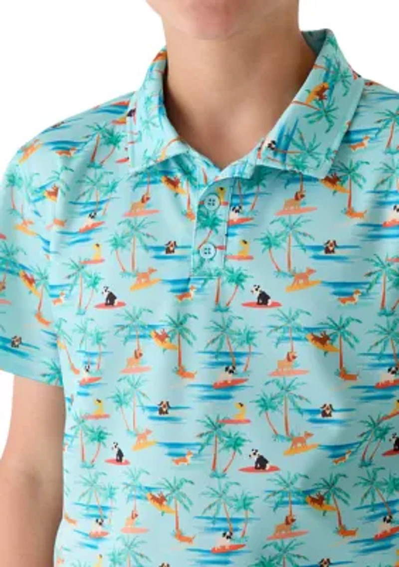 Boys 8-20 Dog Polo and Shorts Set
