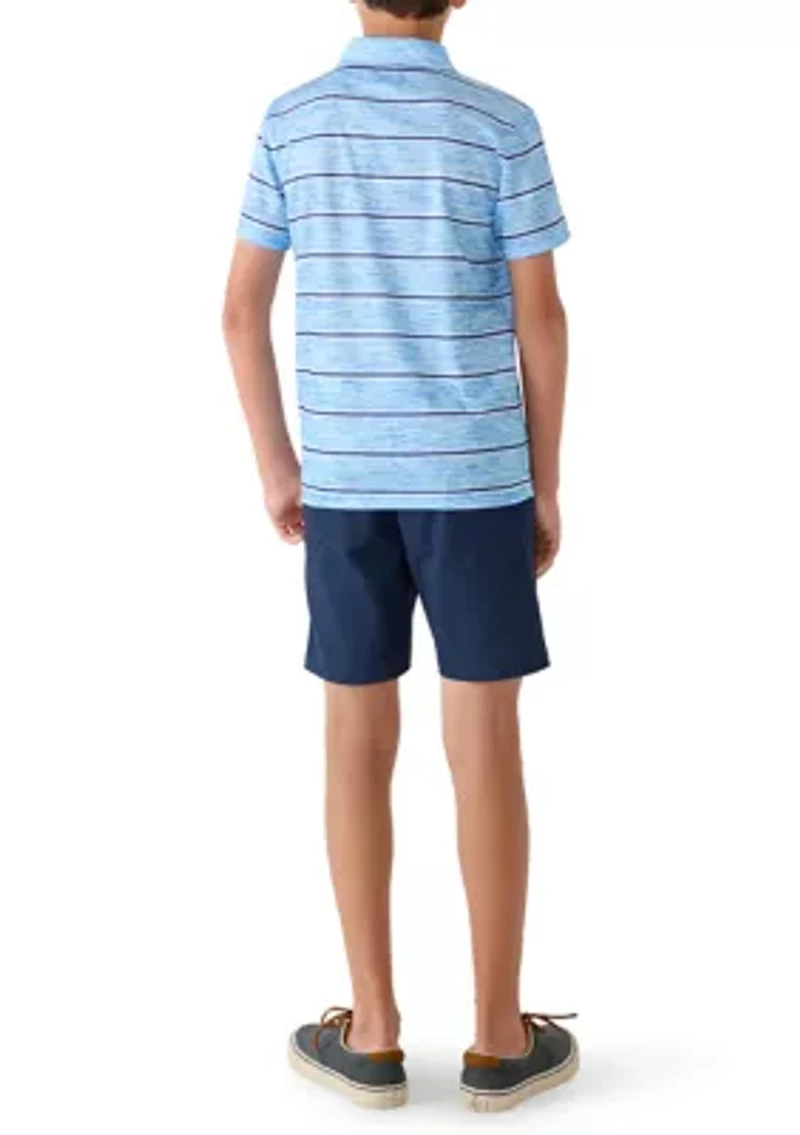 Boys 8-20 Striped Polo and Shorts Set