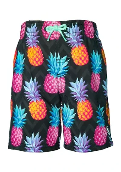 Boys 4-7 Pineapple Swim Trunks