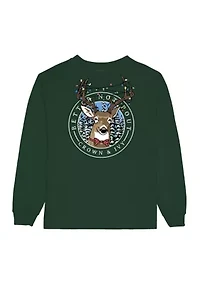 Boys 4-7 Reindeer Lights Long Sleeve Graphic T-Shirt