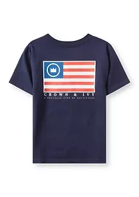 Boys 4-7 Flag Crown Short Sleeve T-Shirt
