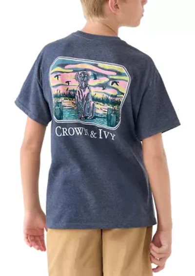 Boys 8-20 Dog at the Lake Graphic T-Shirt
