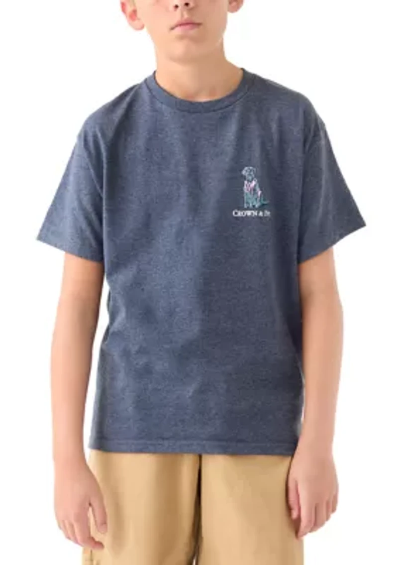 Boys 8-20 Dog at the Lake Graphic T-Shirt