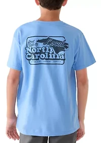 Boys 8-20Great State of North Carolina Graphic Short Sleeve T-Shirt