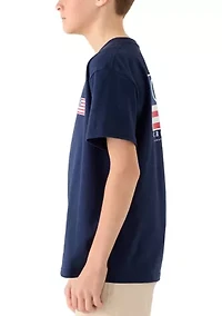 Boys 8-20 Flag Crown Graphic T-Shirt