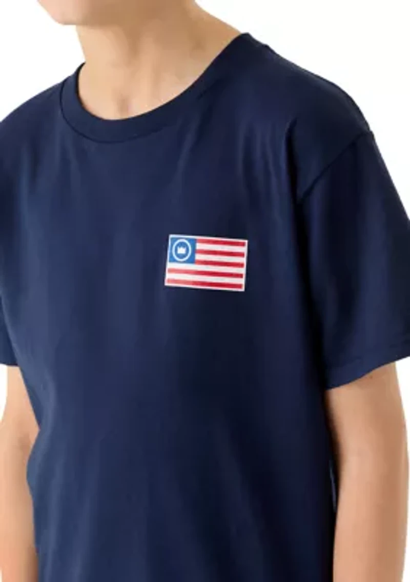 Boys 8-20 Flag Crown Graphic T-Shirt