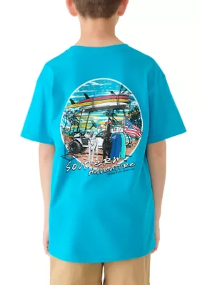 Boys 8-20 Beach Dogs Graphic Short Sleeve Shirt