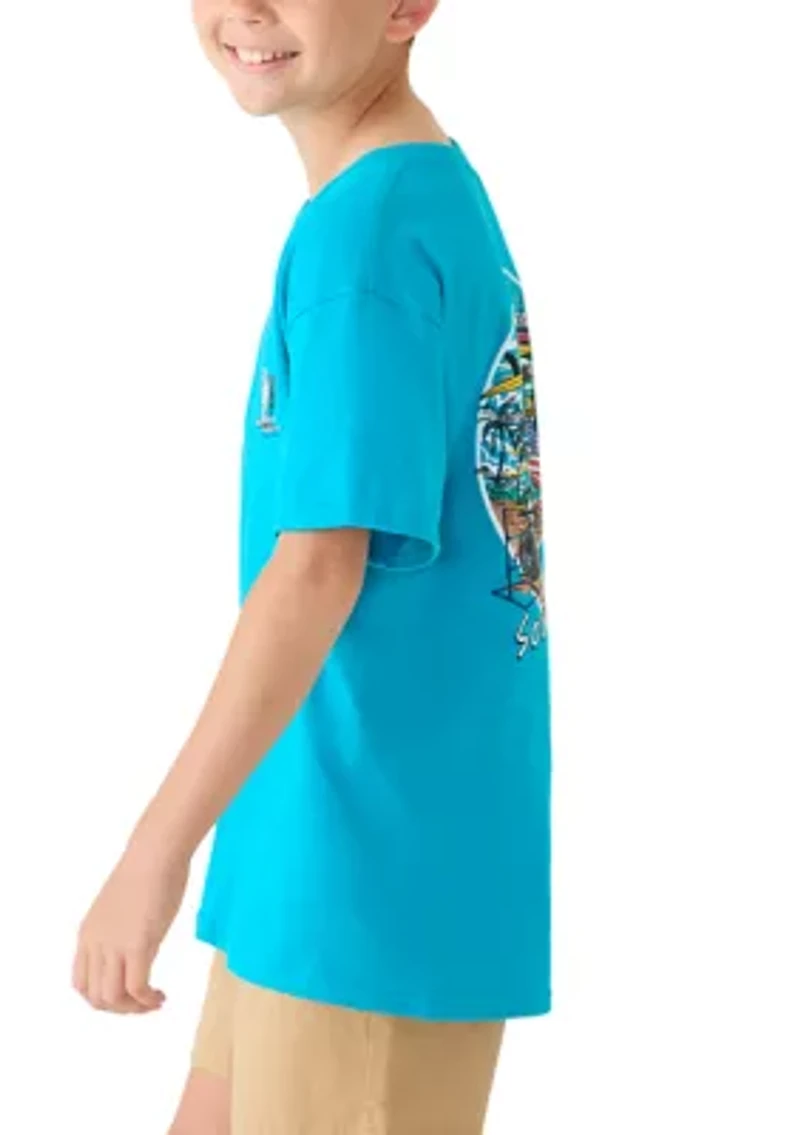 Boys 8-20 Beach Dogs Graphic Short Sleeve Shirt