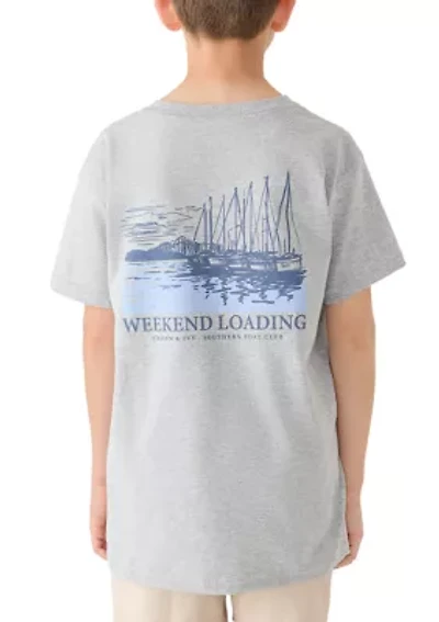 Boys 8-20 Sailboat Weekend Short Sleeve Shirt