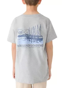 Boys 8-20 Sailboat Weekend Short Sleeve Shirt