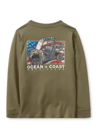 Boys 4-7 Flag Long Sleeve T-Shirt