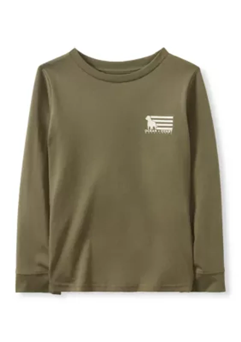 Boys 4-7 Flag Long Sleeve T-Shirt