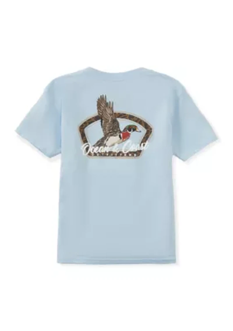 Boys 4-7 Flocked Short Sleeve Graphic T-Shirt