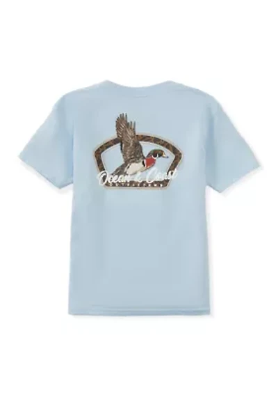 Boys 4-7 Flocked Short Sleeve Graphic T-Shirt