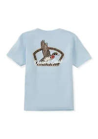 Boys 4-7 Flocked Short Sleeve Graphic T-Shirt