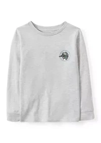 Boys 4-7 Duck Reading Map Long Sleeve T-Shirt