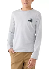 Boys 8-20 Duck Reading Map Long Sleeve T-Shirt