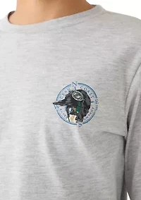 Boys 8-20 Duck Reading Map Long Sleeve T-Shirt