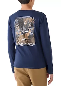 Boys 8-20 Dog, Bear, Deer Long Sleeve T-Shirt