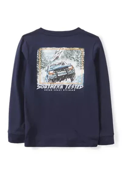 Boys 4-7 Mountain Snow Truck Long Sleeve T-Shirt