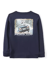 Boys 4-7 Mountain Snow Truck Long Sleeve T-Shirt