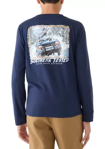 Boys 8-20 Mountain Snow Truck Long Sleeve T-Shirt