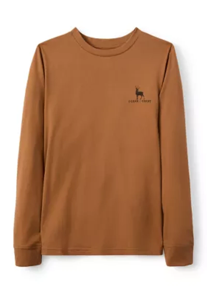 Boys 8-20 Deerflag Long Sleeve T-Shirt