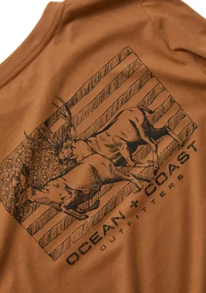 Boys 8-20 Deerflag Long Sleeve T-Shirt