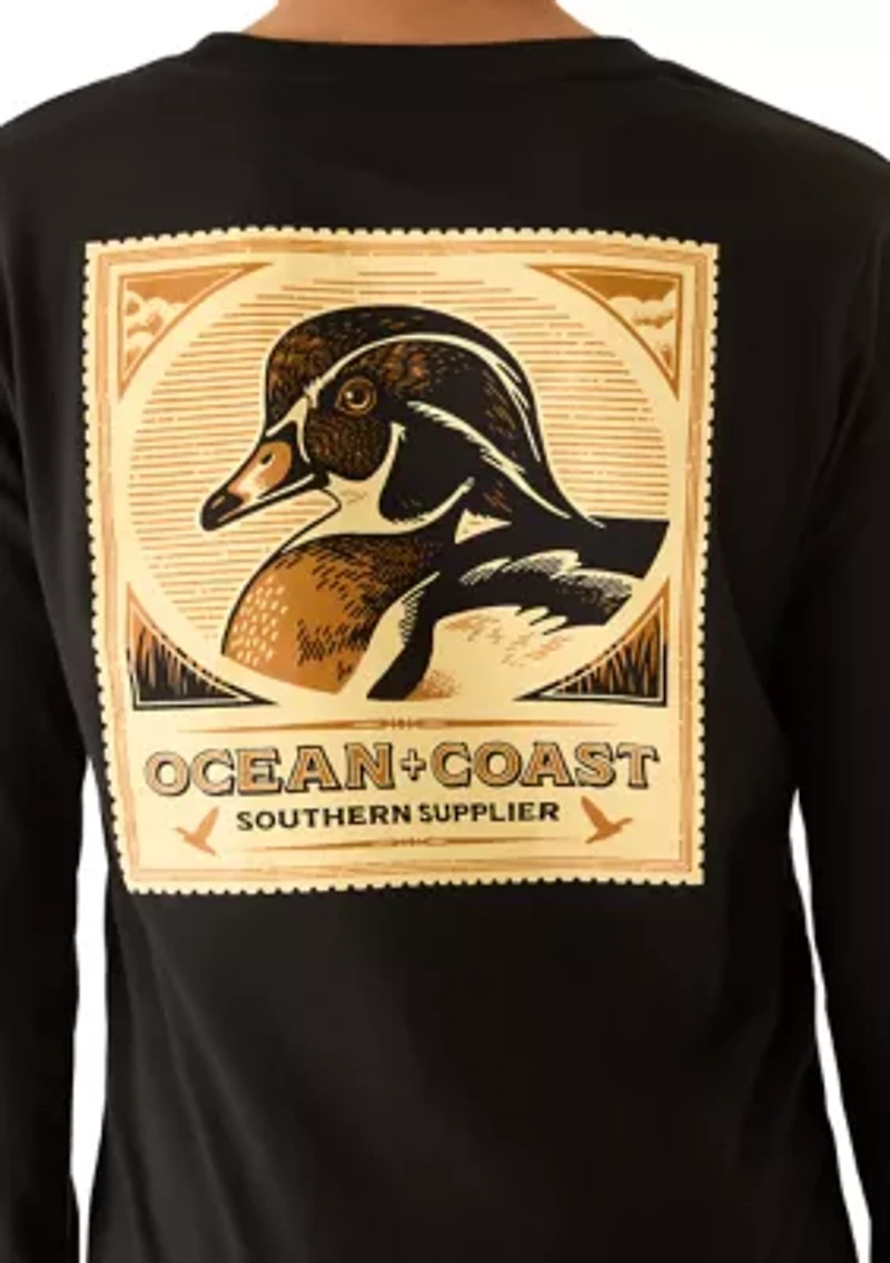 Boys 8-20 Duck Stamp Long Sleeve T-Shirt