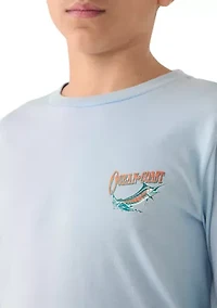 Boys 8-20 Skippy Sword Fish Long Sleeve T-Shirt