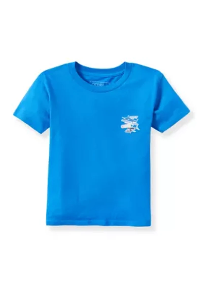 Boys 4-7 Fish Sticker Short Sleeve T-Shirt