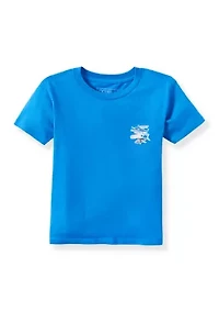 Boys 4-7 Fish Sticker Short Sleeve T-Shirt