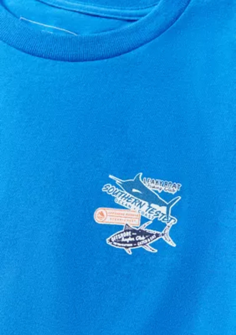 Boys 4-7 Fish Sticker Short Sleeve T-Shirt