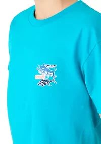 Boys 8-20 Fish Stickers T-Shirt