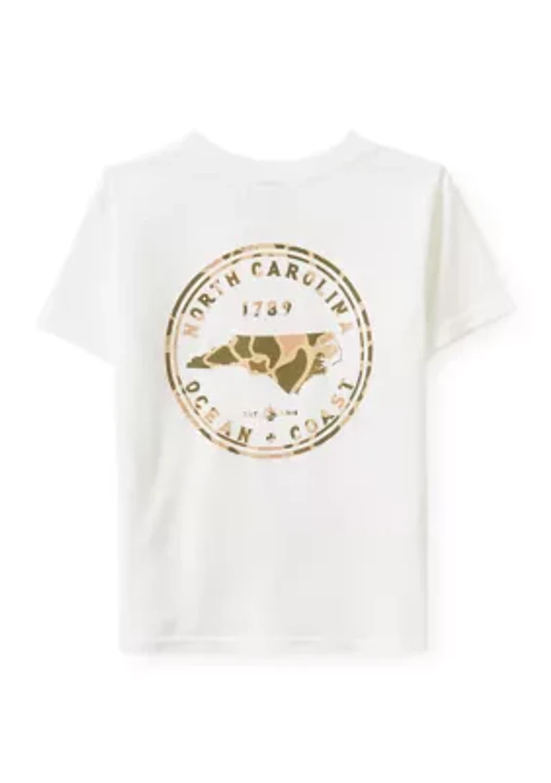 Boys 4-7 North Carolina Camo Fill Short Sleeve T-Shirt