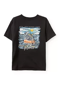 Boys 4-7 Skeleton Fishing Short Sleeve T-Shirt