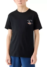 Boys 8-20 Skeleton Fishing Graphic Short Sleeve T-Shirt