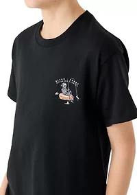 Boys 8-20 Skeleton Fishing Graphic Short Sleeve T-Shirt